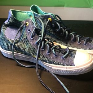 High Top Converse Teal and Purple Converses (Uni)